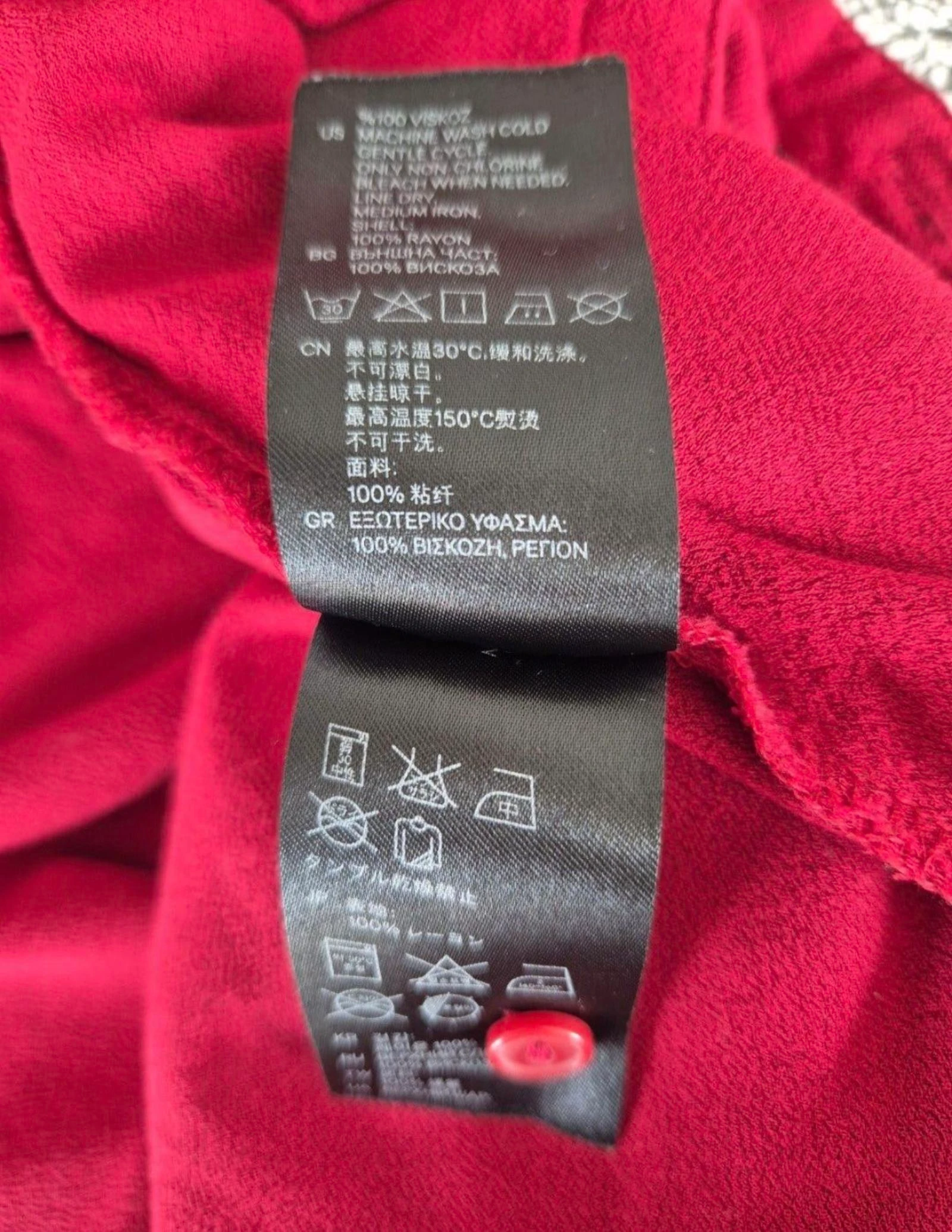 H&M Blouse Divisée Rouge / Haut Ajusté - Taille 36 (S) – photo 11